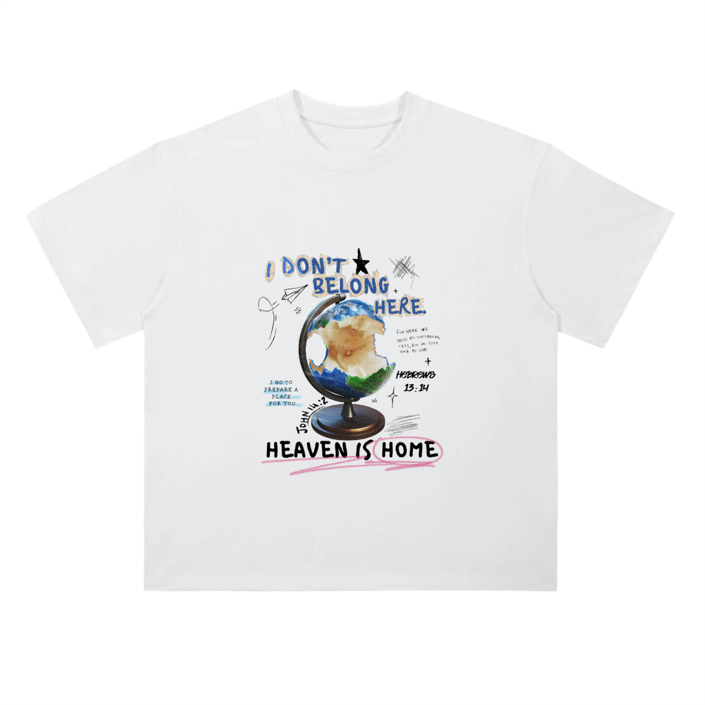 PREORDER- Heaven Is Home Heavyweight Drop Shoulder Cotton T-Shirt