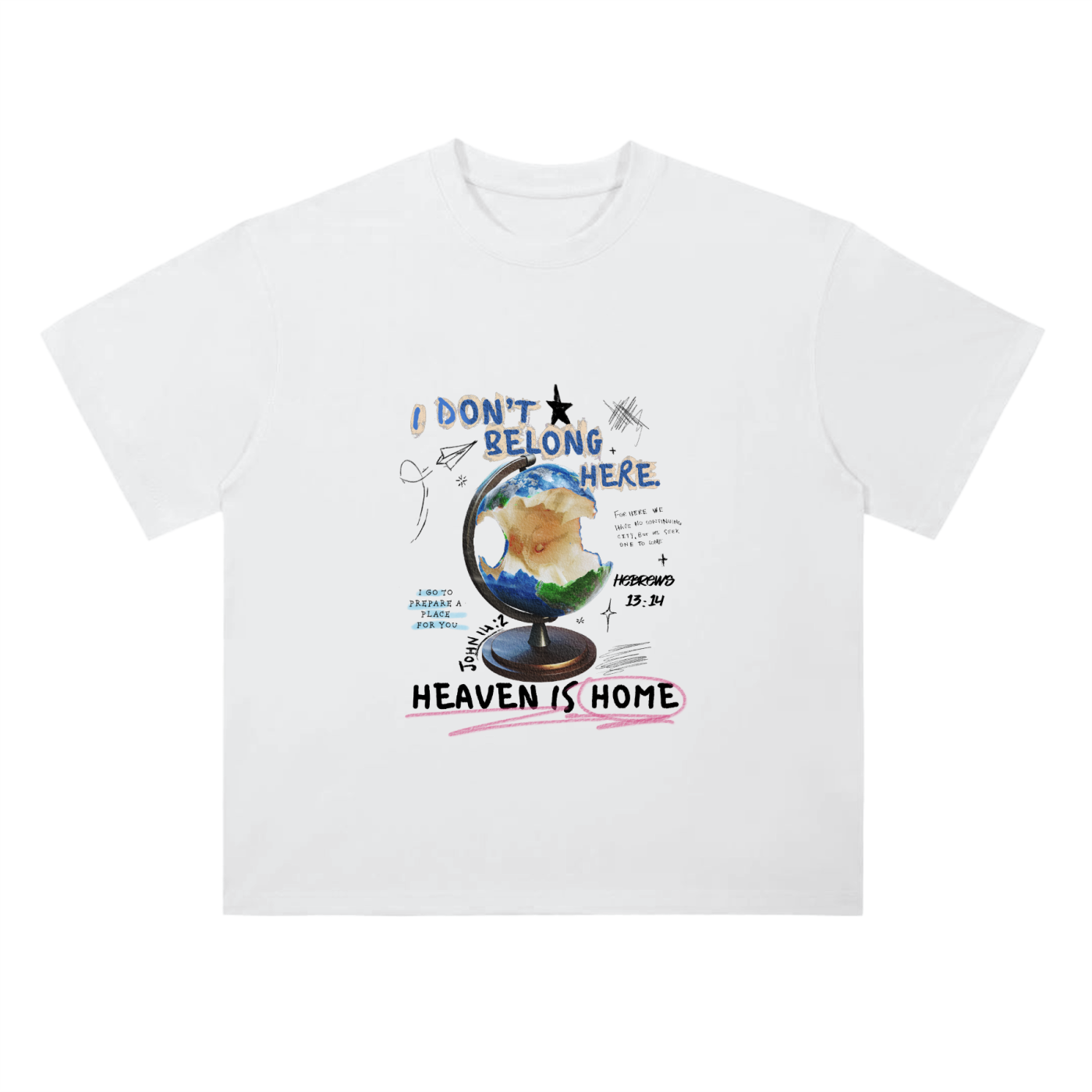 PREORDER- Heaven Is Home Heavyweight Drop Shoulder Cotton T-Shirt
