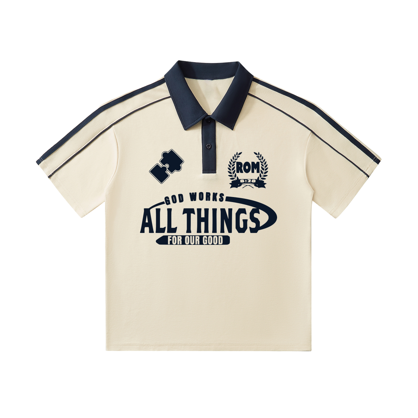 PREORDER- All Things For Good Collar Short-Sleeve Polo Shirt
